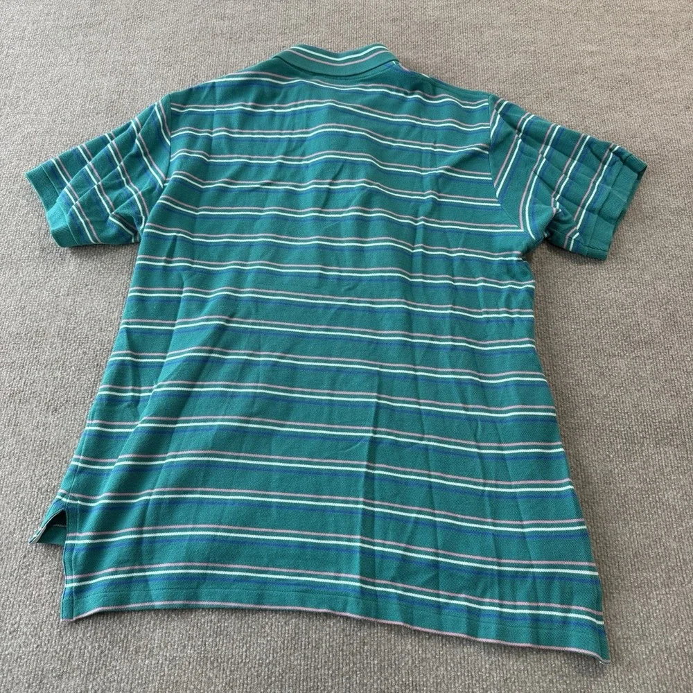 Vintage 90's Chaps Ralph Lauren Teal Stripped Men's Polo Size‎ XL